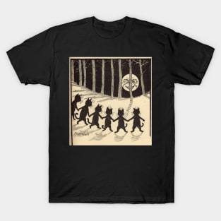 Dancing Black Cats - Louis Wain T-Shirt